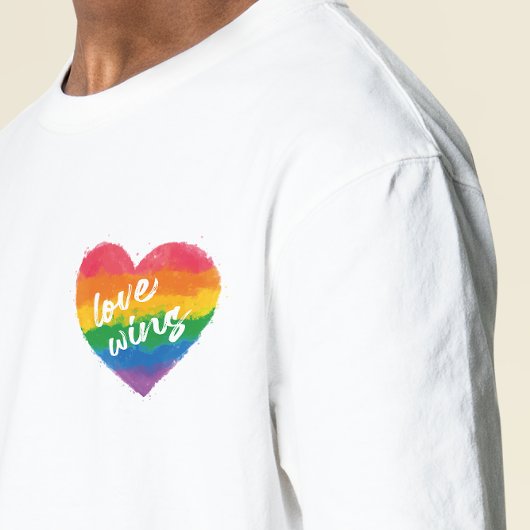 LgbtハートモダンラブウォーターアートカラーTシャツ Tシャツ