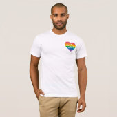 LgbtハートモダンラブウォーターアートカラーTシャツ Tシャツ (正面フル)