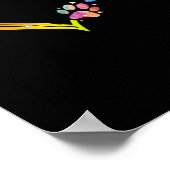 LGBTハートレインボードッグポーLGBTプライドLGBTサポート ポスター (角)