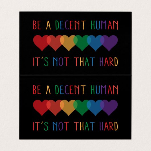 LGBTハートレトロは立派な人間だ 名刺 (内部フラット)