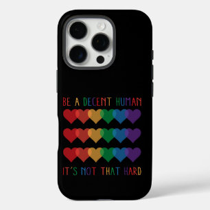 LGBTハートレトロは立派な人間だ iPhone 16 PROケース