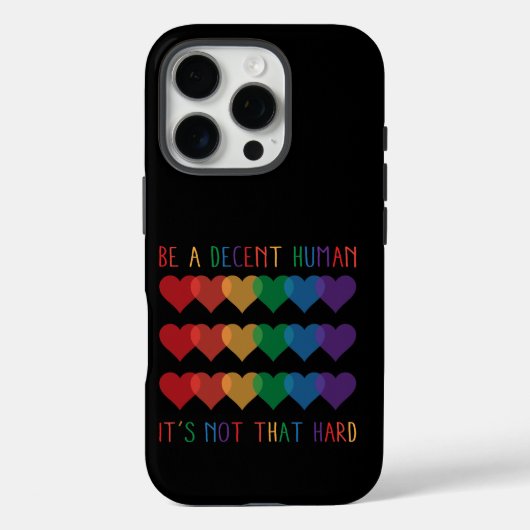 LGBTハートレトロは立派な人間だ Case-Mate iPhoneケース (裏面)