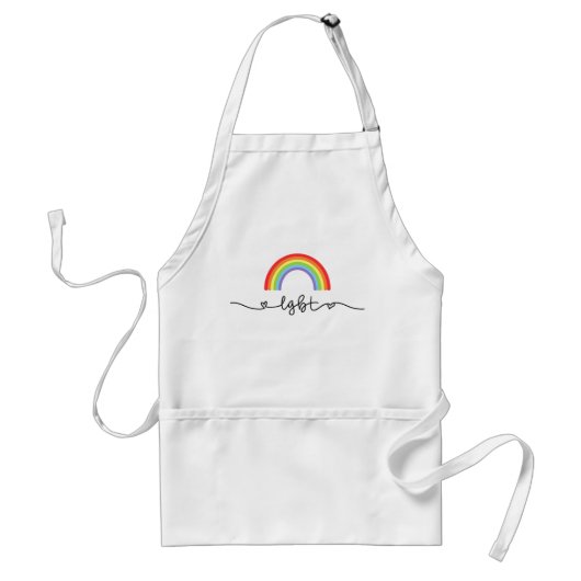 LGBTハート&レインボウ スタンダードエプロン (正面)
