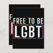 LGBTバイセクシュアル・レズビアンになる無料ゲイプライド エンクロージャーカード (正面/裏面)