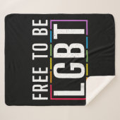 LGBTバイセクシュアル・レズビアンになる無料ゲイプライド シェルパブランケット (正面(横))