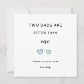 LGBTパパゲイの父親の日2つのパパかわいいモダン カード (正面)