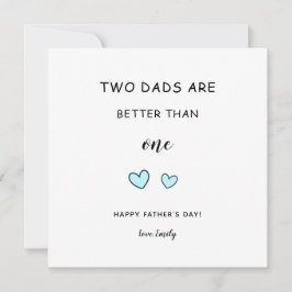 LGBTパパゲイの父親の日2つのパパかわいいモダン カード