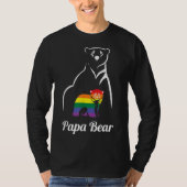 LGBTパパベアゲイプライド等権虹 Tシャツ (正面)