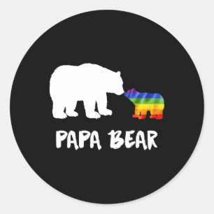 LGBTパパベアパパレズビアンゲイバイアルトランスジェンダー ラウンドシール