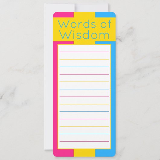 LGBTパンセクシカラフルアル国旗のブックマーク (裏面)