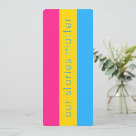 LGBTパンセクシカラフルアル国旗のブックマーク (スタンド正面)