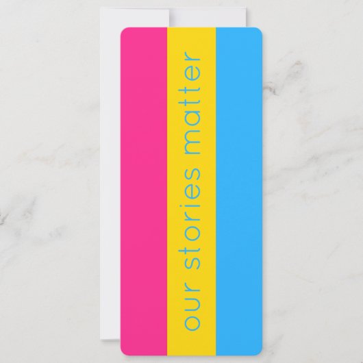 LGBTパンセクシカラフルアル国旗のブックマーク (正面)