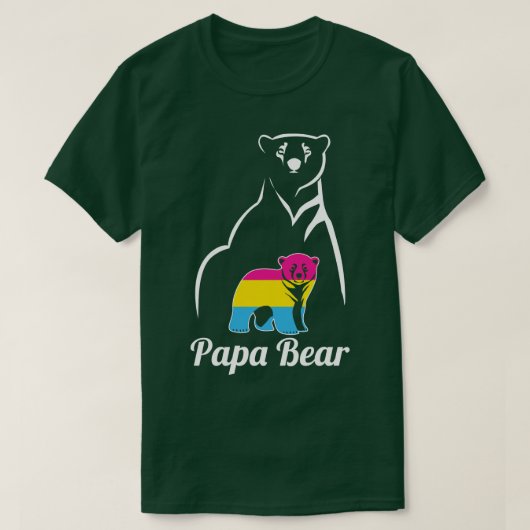 LGBTパンセクシャルパパベアーパンプライド国旗 Tシャツ (デザイン正面)
