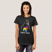 LGBTパンセクシュアル従兄弟ベアーパンプライド国旗 Tシャツ (正面フル)