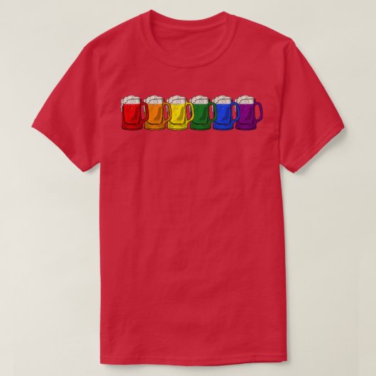 Lgbtビールマ誇りを持ったグLgbtq男性女性ゲイプライド Tシャツ (デザイン正面)