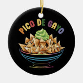 LGBTピコデガヨおもしろいゲイプライドレインボー セラミックオーナメント (正面)