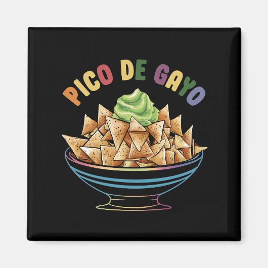 LGBTピコデガヨおもしろいゲイプライドレインボー マグネット (正面)