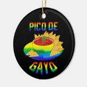 LGBTピコデガヨ – おもしろいゲイ衣装ゲイプライドゲイ セラミックオーナメント (左)