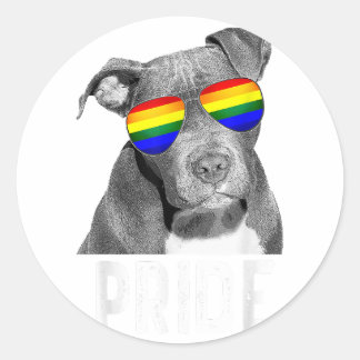LGBTピットブルゲイプライドドッグシェードサングラスLGBTQ ラウンドシール