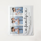 LGBTファミリー写真テンプレートパーソナライズされた文字 タペストリー (正面)