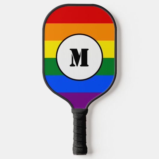 LGBTフラグのDrawstringバックパック ピックルボールラケット (正面)