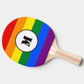 LGBTフラグのDrawstringバックパック 卓球ラケット (横)