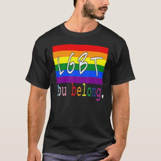 Lgbtフラグゲイあなたが所属するプライド月レインボーレズビ Tシャツ