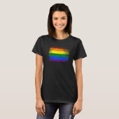 LGBTフラグゲイレズビアントランスジェンダープライドレインボーFl Tシャツ (正面フル)