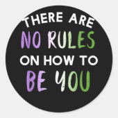 LGBTフラグサウンドゲイの受信 ラウンドシール (正面)