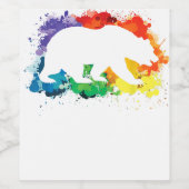 LGBTフラグサウンドゲイコピー中 ワインラベル (シングルラベル)