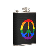 LGBTフラグピースサインフラスコ フラスク (右)
