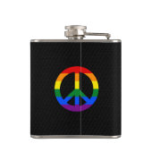 LGBTフラグピースサインフラスコ フラスク (裏面)