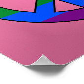 LGBTフラグピースサインポスター ポスター (角)