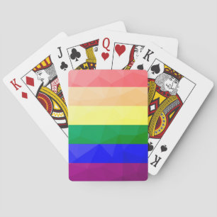LGBTフラグ虹の線の幾何学的メッシュパターン トランプ
