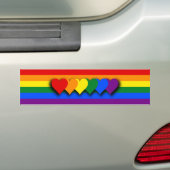 LGBTフラグ バンパーステッカー (車上)