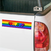 LGBTフラグ バンパーステッカー (トラック上)