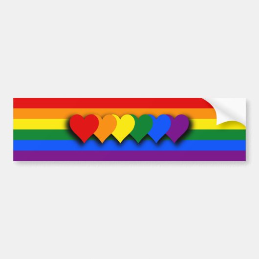 LGBTフラグ バンパーステッカー (正面)