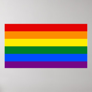 LGBTフラッグウォールのポスター ポスター