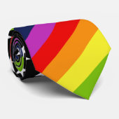 LGBTフラッグカラーのアメリカ国旗の星 ネクタイ (ロール)