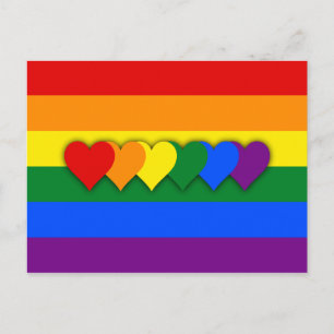 LGBTフラッグハガキ ポストカード