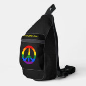 LGBTフラッグ平和サイン スリングバッグ (右コーナー)