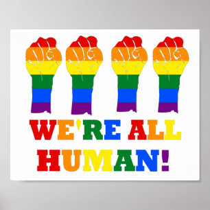 LGBTフラッグ私たちは人間のプライド月 ポスター