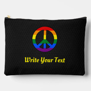 LGBTフラッグ ピースサイン アクセサリーポーチ