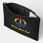LGBTフラッグ ピースサイン アクセサリーポーチ (見開き)