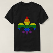 LGBTフランスの(紋章の)フラ・ダ・リゲイプライド月レインボーM Tシャツ (デザイン正面)