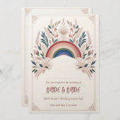 LGBTフローラ結婚式招待状 招待状 (正面/裏面)