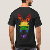 LGBTプライドおもしろいグリッターロバ Tシャツ (裏面)