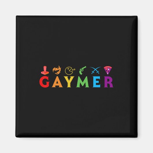 Lgbtプライドおもしろいゲイゲーマーゲーム愛好家 マグネット (正面)