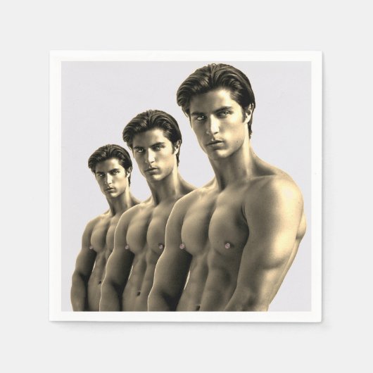 LGBTプライドで最もホットなハンクス スタンダードカクテルナプキン (正面)