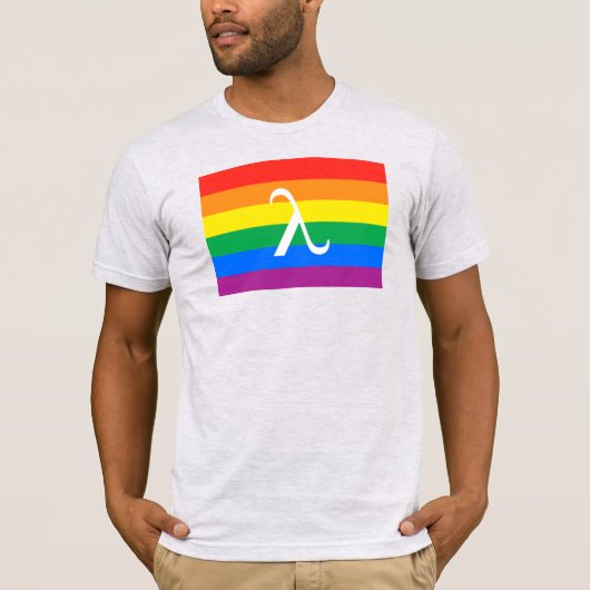 LGBTプライドとアクティビズム・ラムダ Tシャツ (正面)